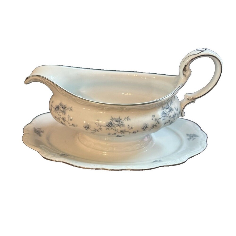Johann Haviland Bavaria Blue Garland Gravy Boat